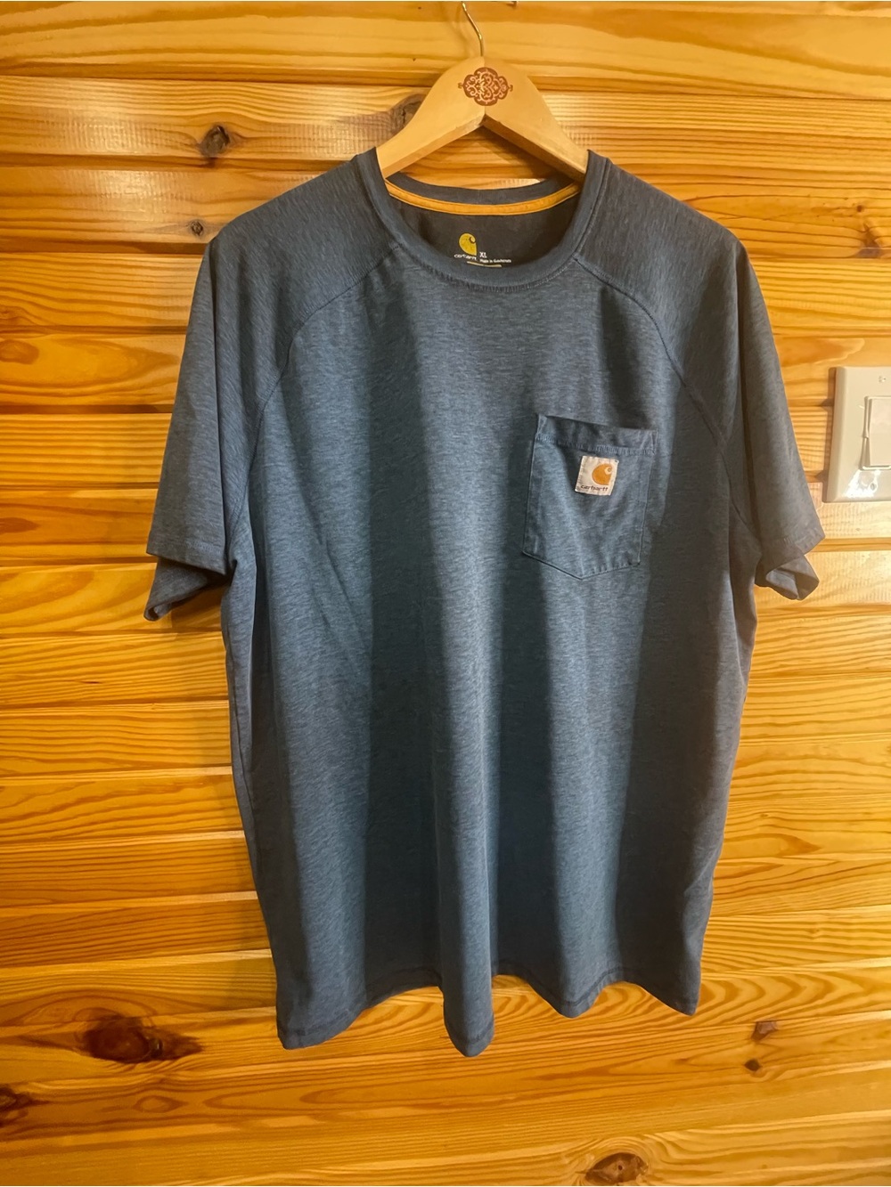 Carhartt Short-Sleeve Pocket Tee in Charcoal Blue
